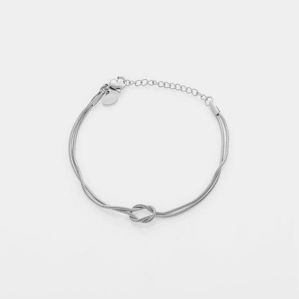 Bracciale nodo infinito morbido in acciaio