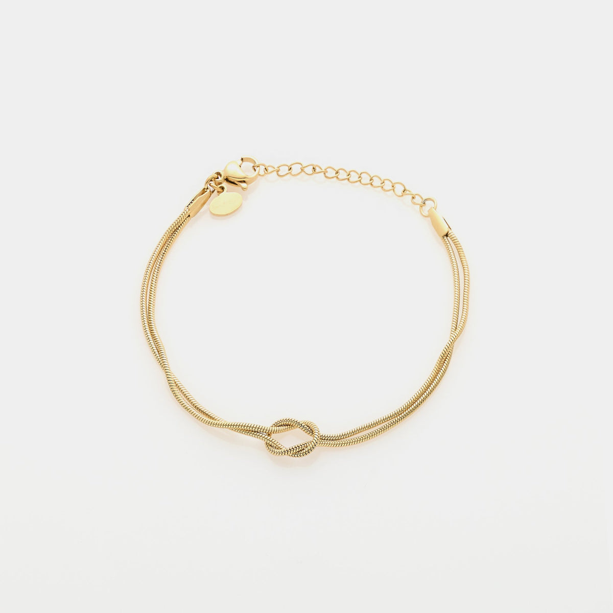 Soft infinity knot bracelet in steel