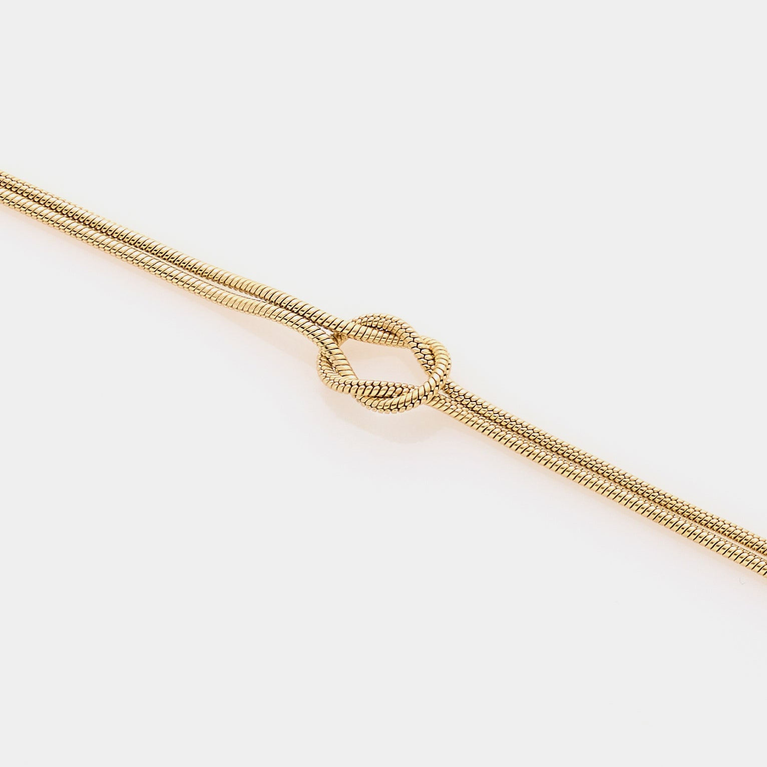 Soft infinity knot bracelet in steel