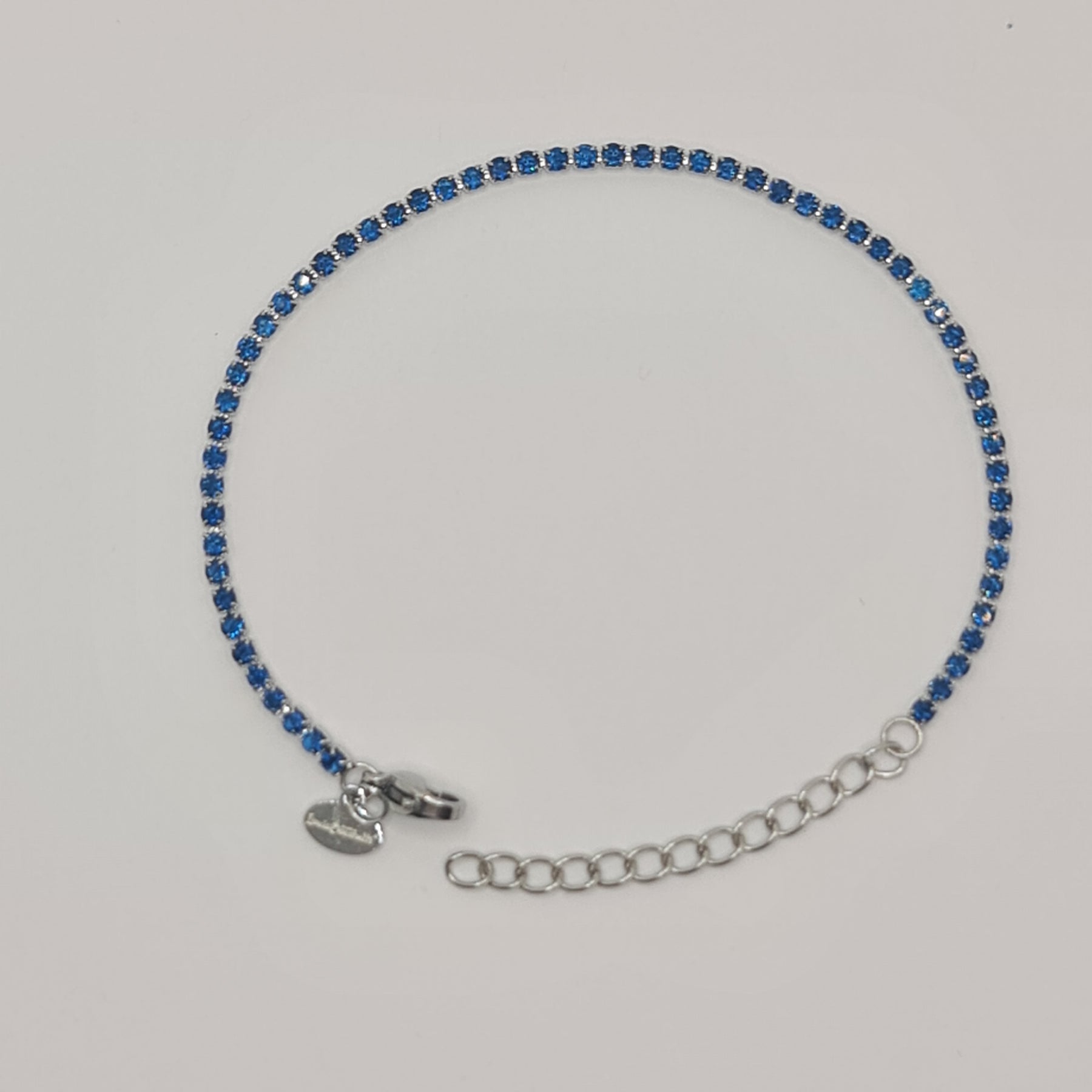 STEEL TENNIS BRACELET WITH BLUE ZIRCONIA 2.00 MM
