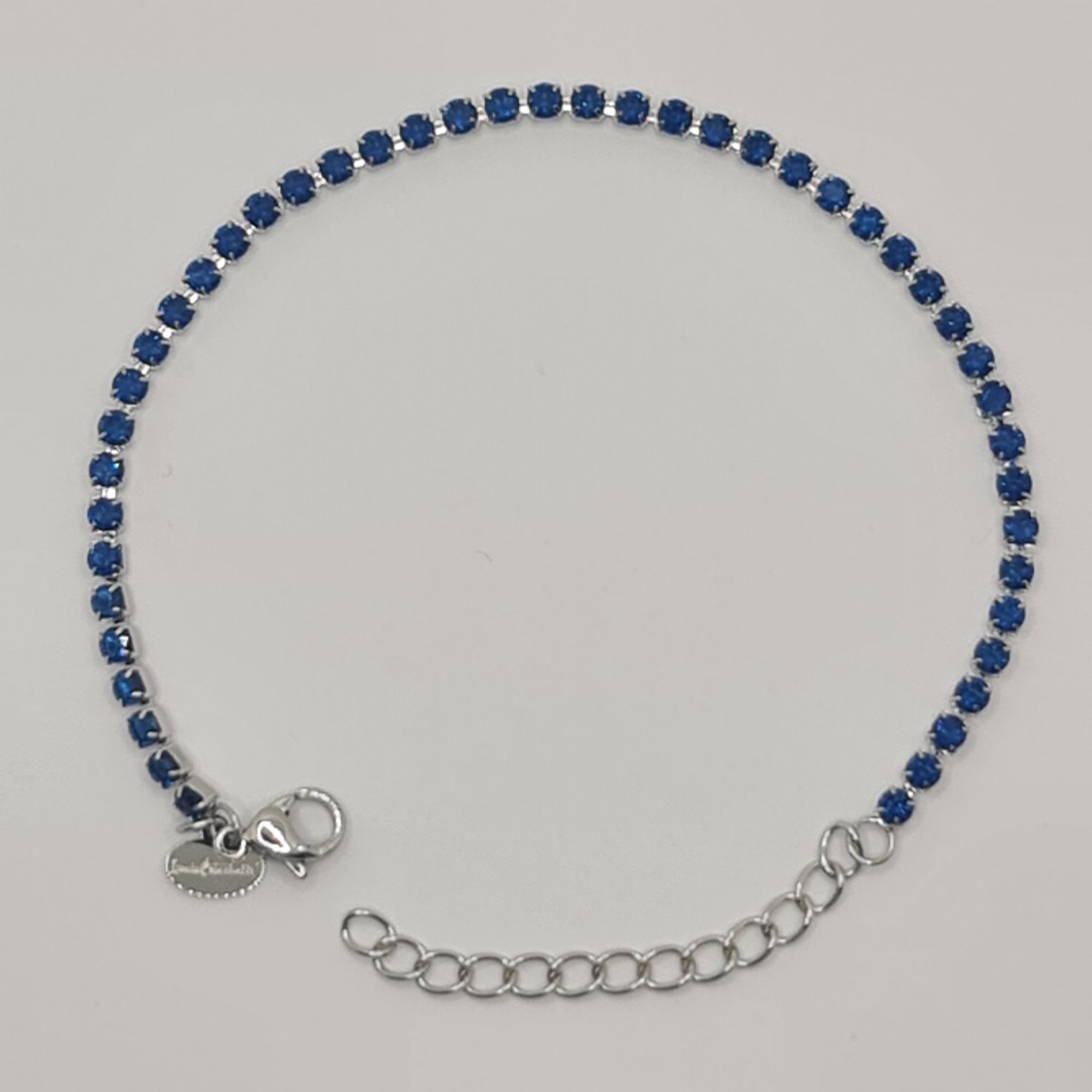 STEEL TENNIS BRACELET WITH BLUE ZIRCONIA 2.50 MM