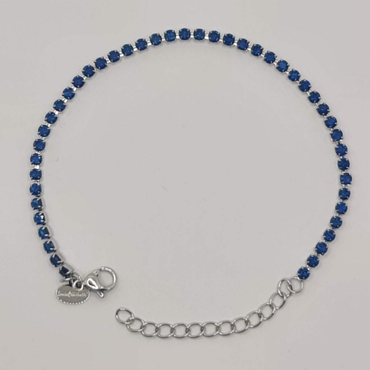 STEEL TENNIS BRACELET WITH BLUE ZIRCONIA 2.50 MM