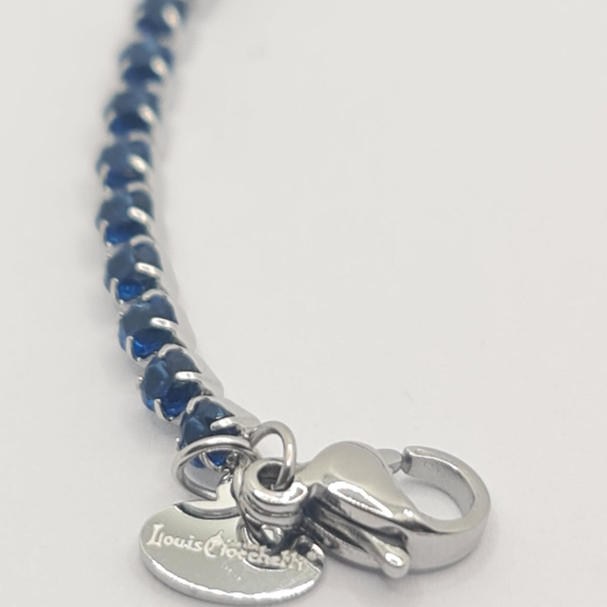 STEEL TENNIS BRACELET WITH BLUE ZIRCONIA 2.50 MM
