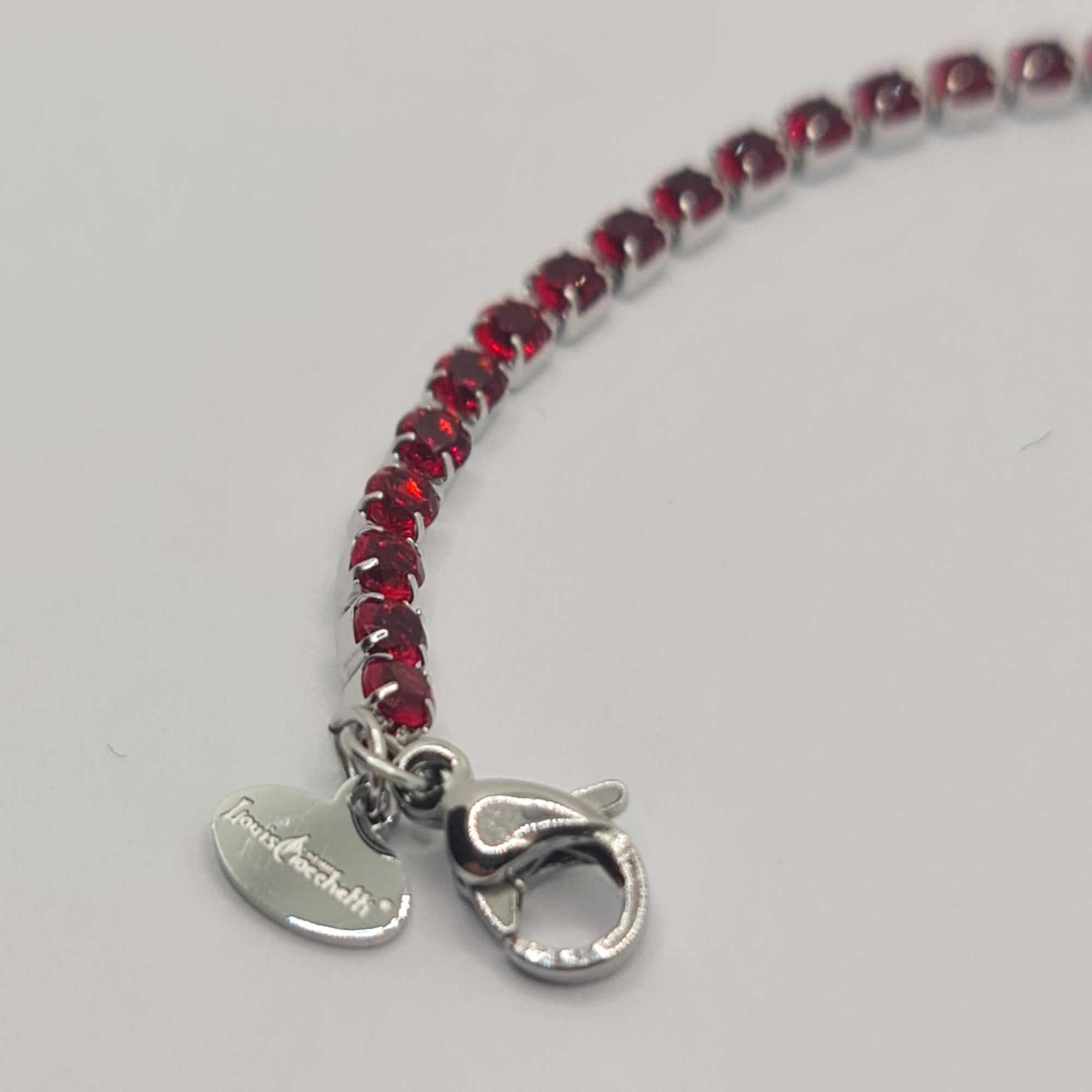Tennis Bracelet in Steel with Red Zirconia 2.50 mm