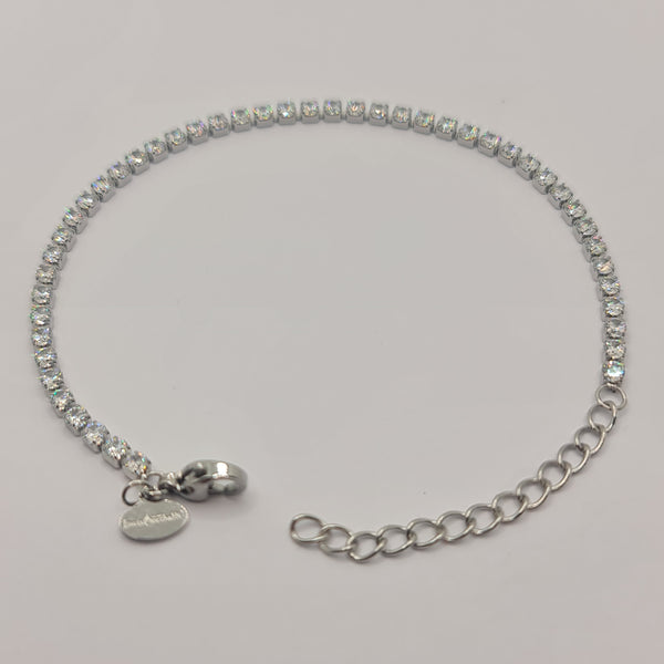 Pulsera de Tenis en Acero con Circonita Blanca de 2.50 mm