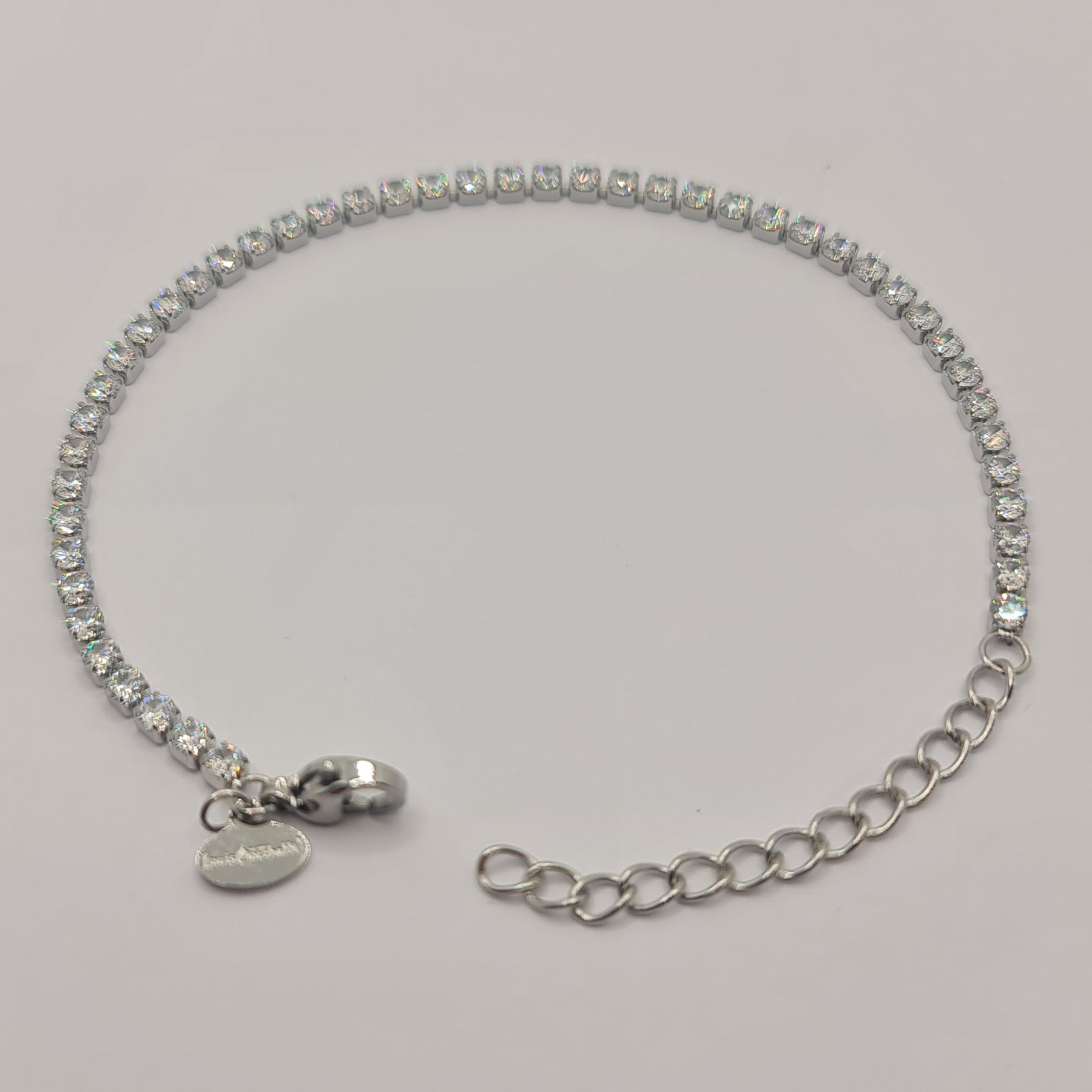 Tennis Bracelet in Steel with White Zirconia 2.50 mm