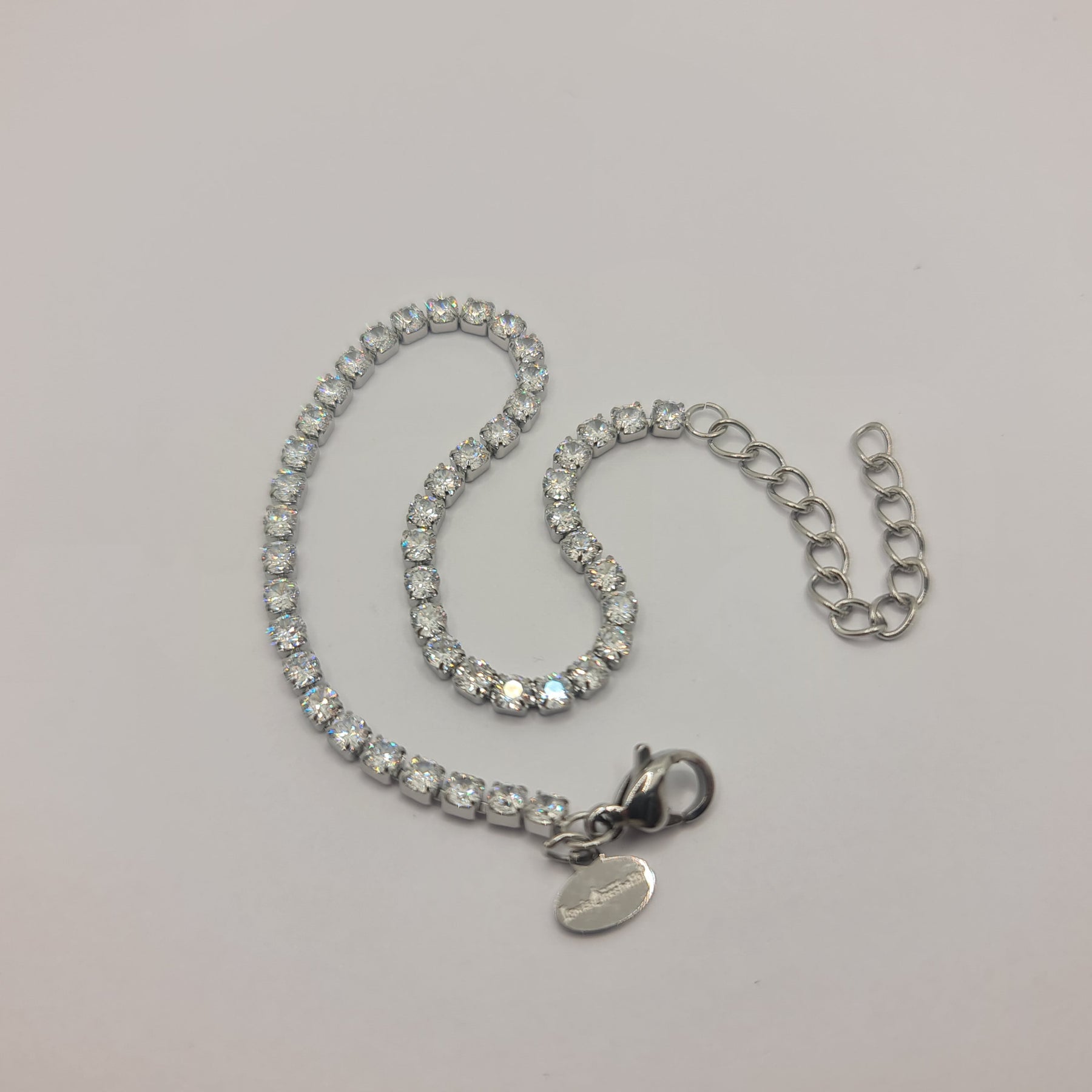 Tennis Bracelet in Steel with White Zirconia 2.50 mm