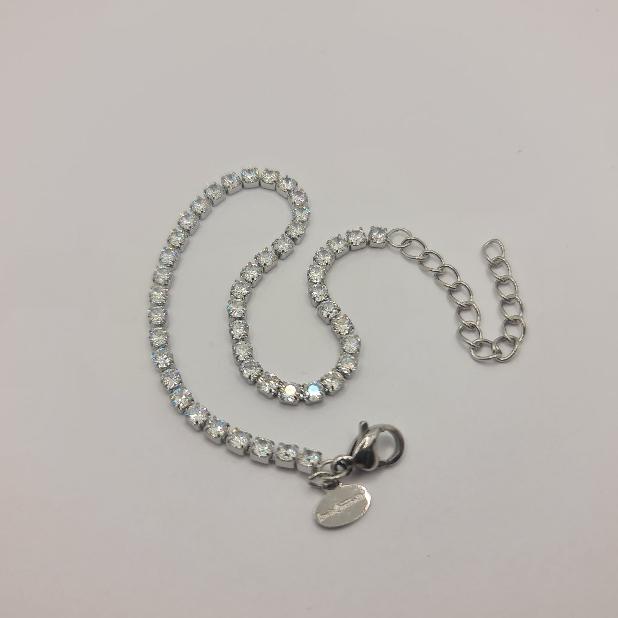 Tennis Bracelet in Steel with White Zirconia 2.50 mm
