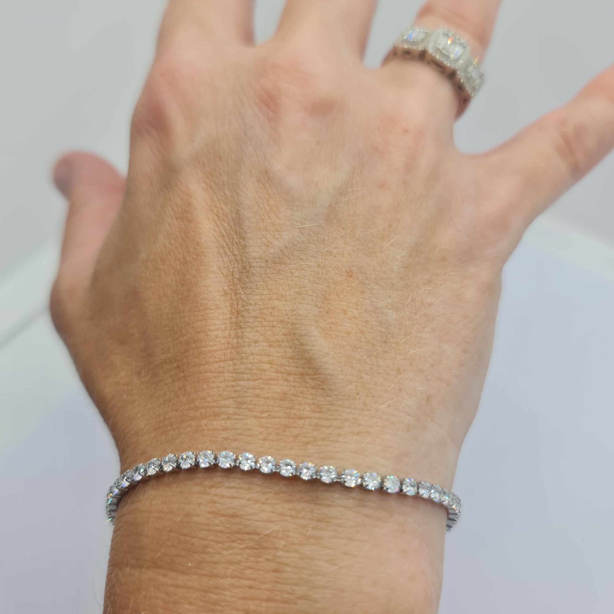 Tennis Bracelet in Steel with White Zirconia 2.50 mm