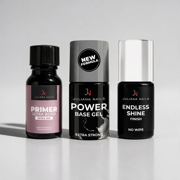 BIAB Base Set – Power Base for Strengthening Natural Nails (Primer, Base & Top Coat)