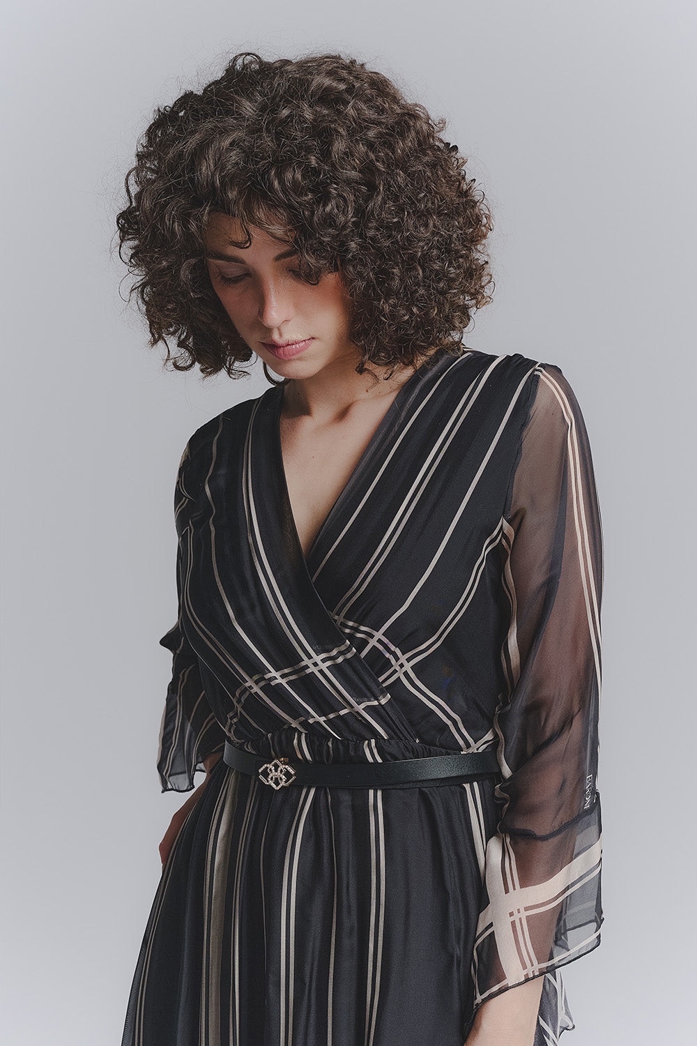 Long Black Silk Dress