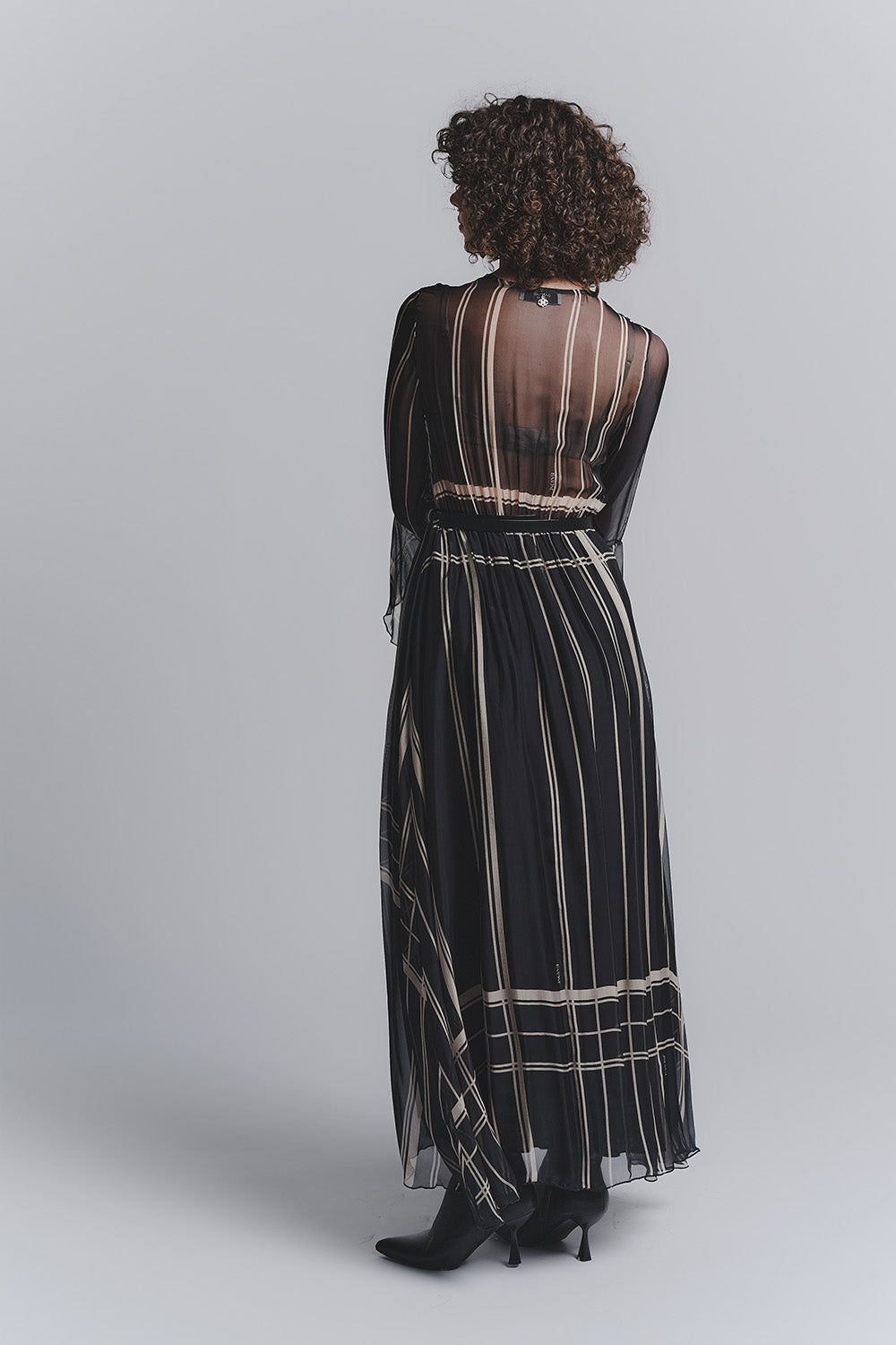 Long Black Silk Dress