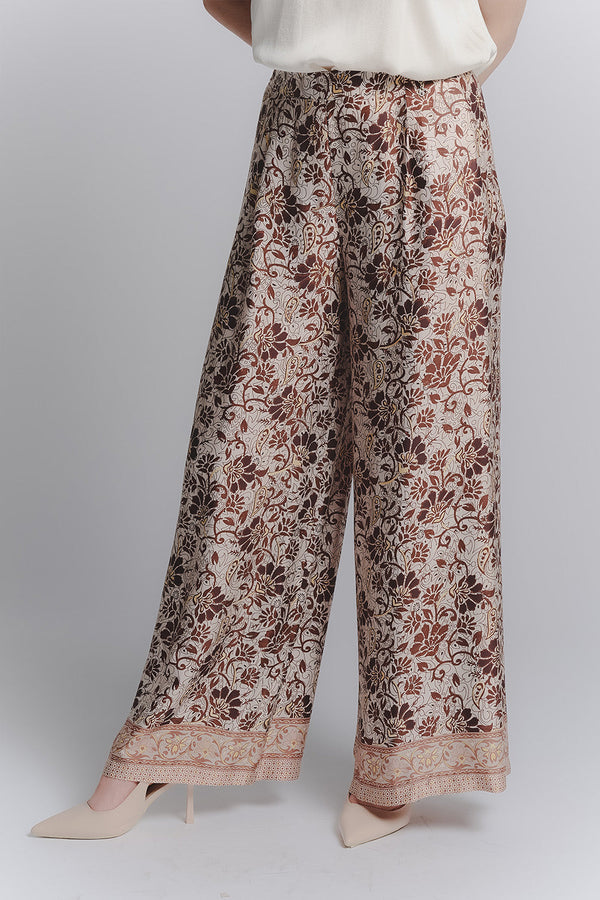 Pantalons Palazzo à Motif Moca