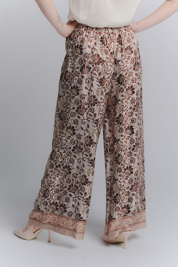 Pantalons Palazzo à Motif Moca