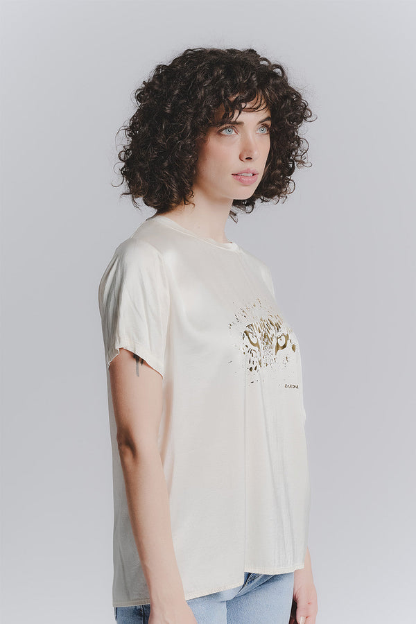 Beige Leopard Women's T-shirt
