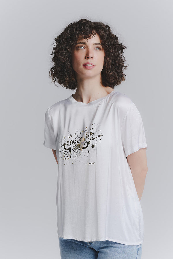 Women's White Leopard T-shirt
