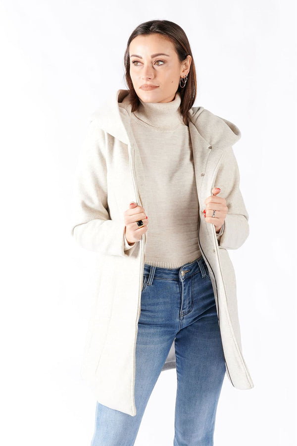 Cappotto Donna Con Cappuccio Made in Italy - Barone Firenze