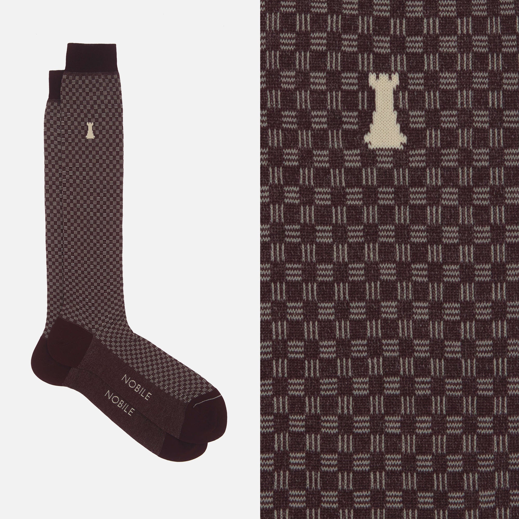 Bernini - Long socks with geometric stripes