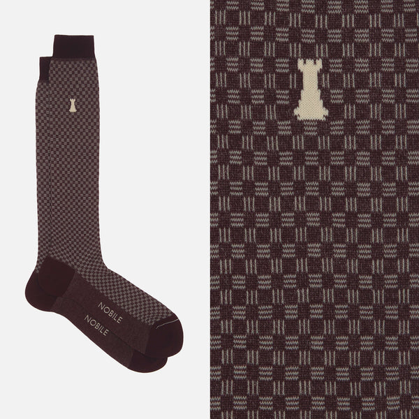 Bernini - Long socks with geometric stripes