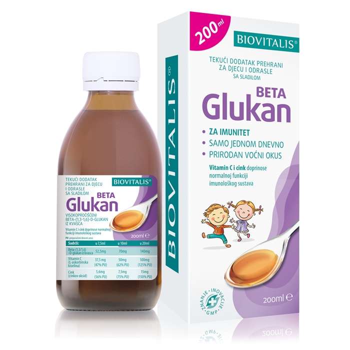Beta glukan tekući dodatak prehrani za imunitet