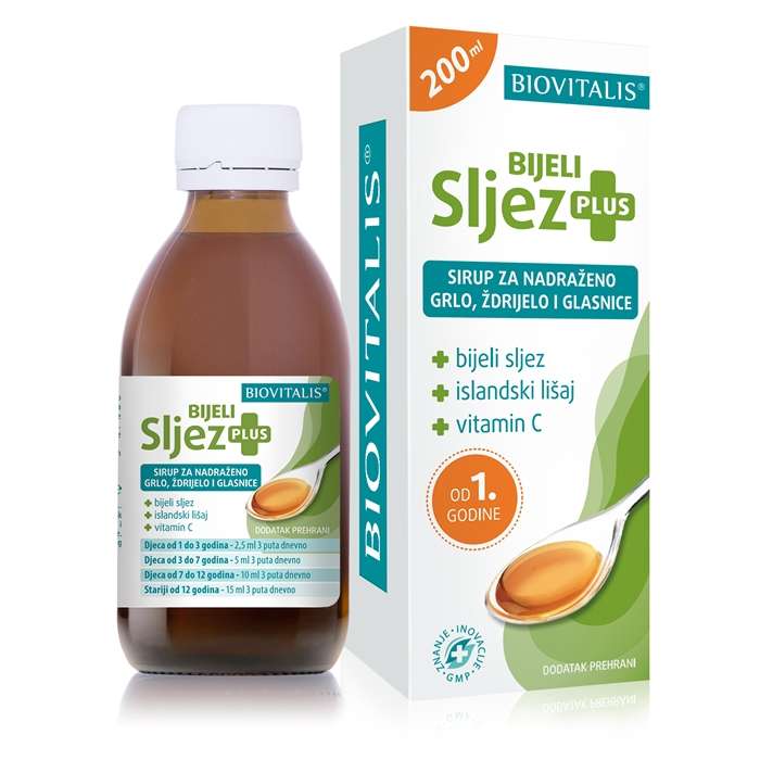 Bijeli sljez plus sirup protiv kašlja za djecu i odrasle
