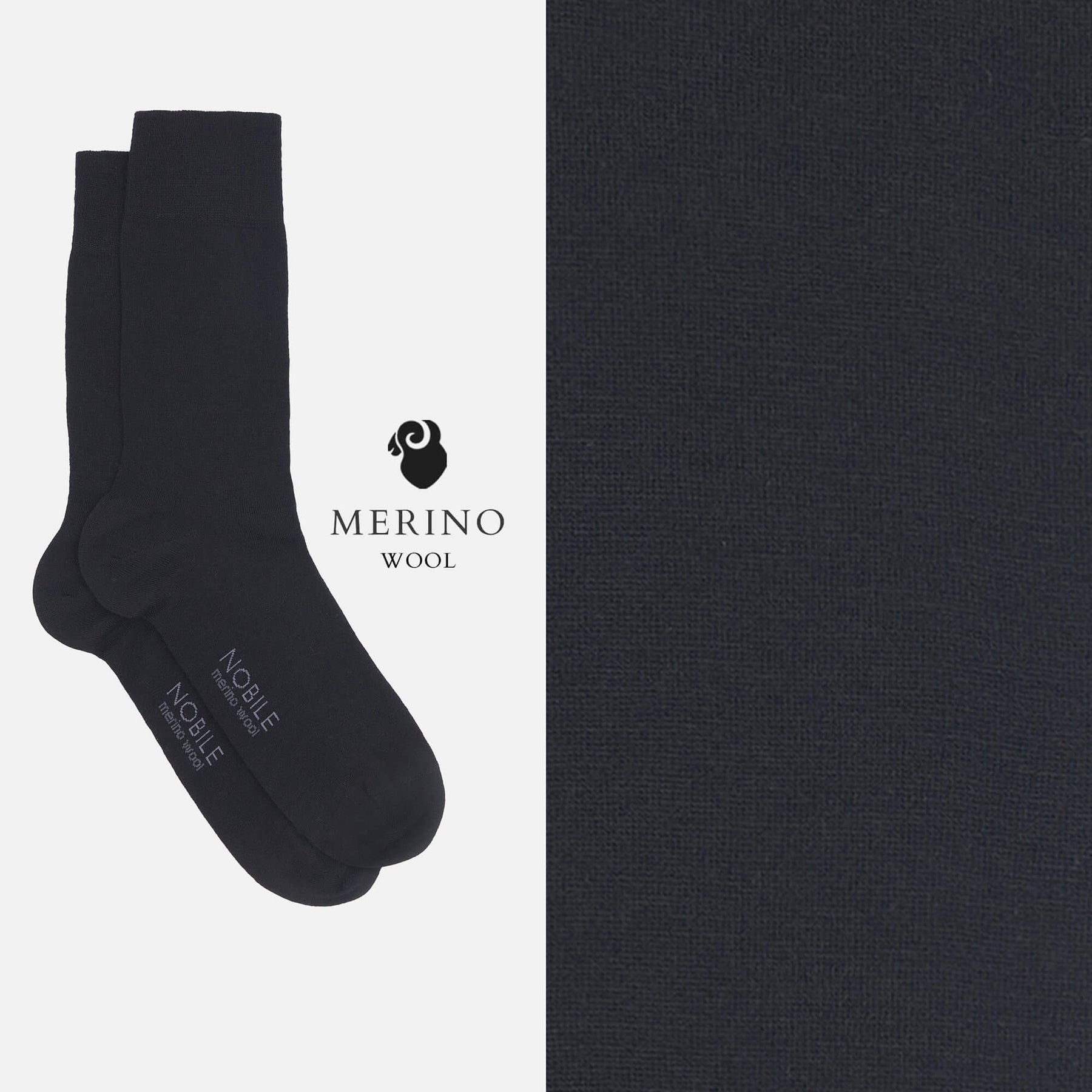 Noble Essential - Kratke čarape od merino vune u jednobojnoj boji