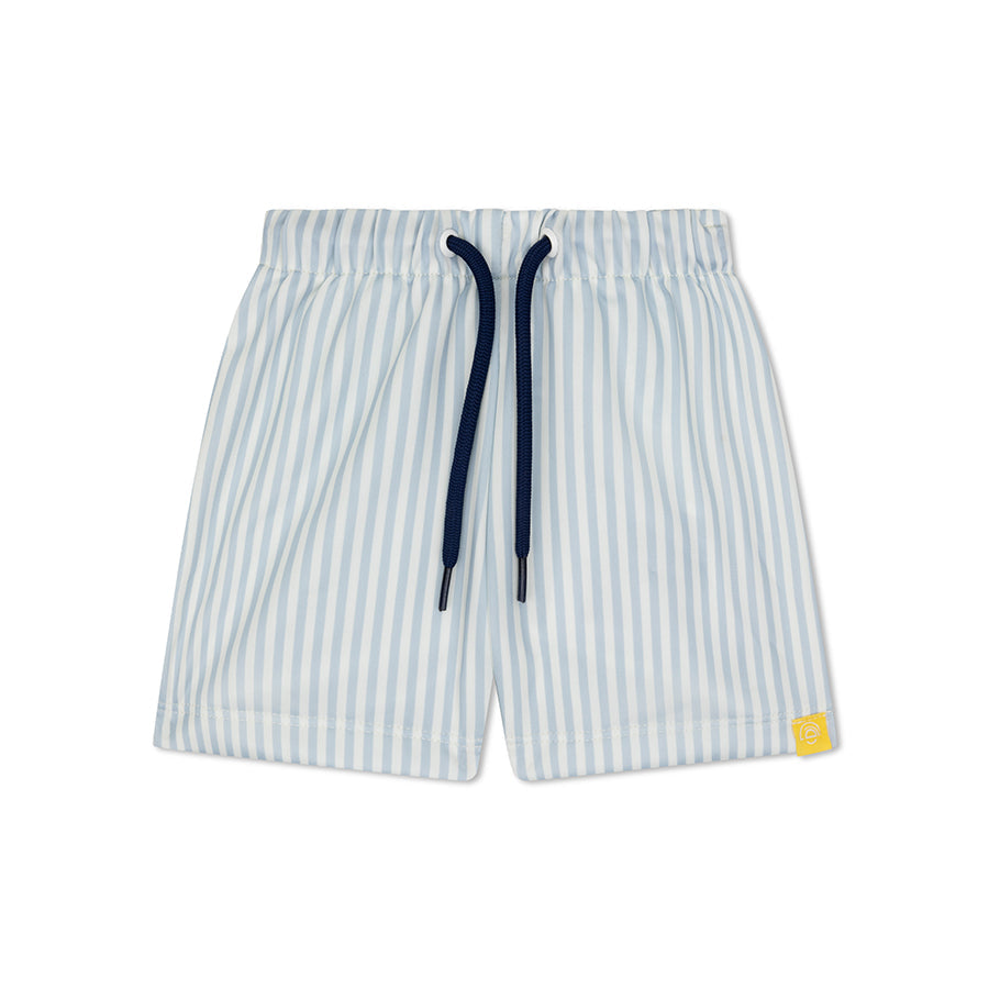 Blue Stripes | Blue/White UV Swim Boxer for Boys