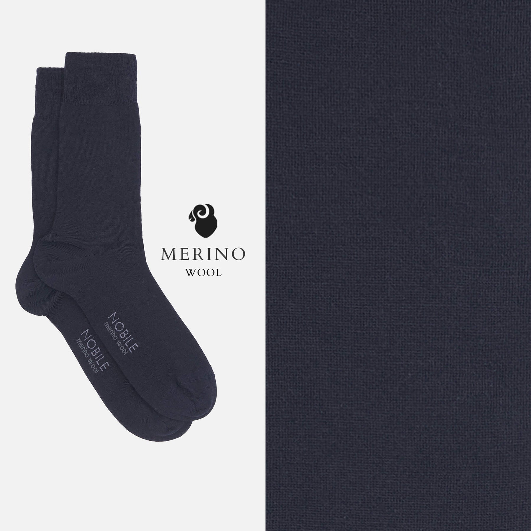 Noble Essentiel - Chaussettes courtes en laine mérinos unie