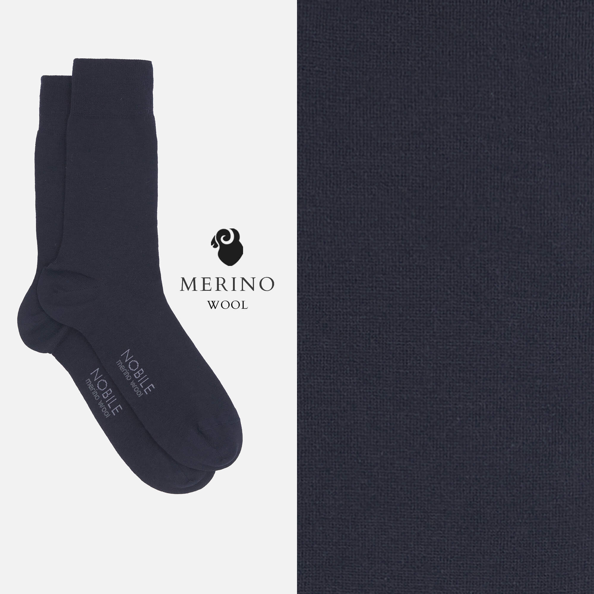 Noble Essential - Kratke čarape od merino vune u jednobojnoj boji