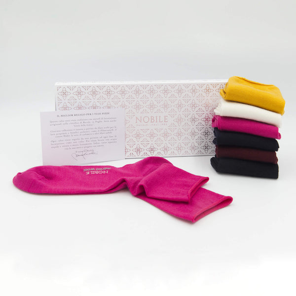 Wool Caresses - Box of 6 No-Stress Merino Wool Socks