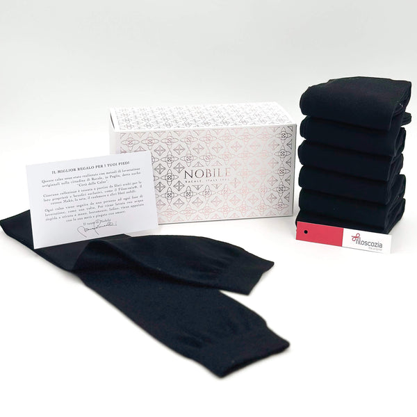 Black Beauty - Box of 6 black knee-highs