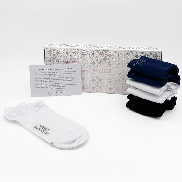 Boîte de 6 paires de chaussettes anti-odeur Climatech pour femmes - Chaussettes de cheville