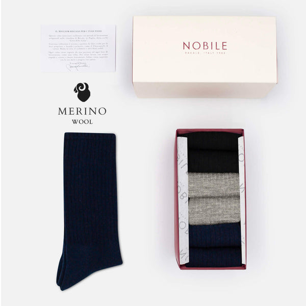 Mäkké športy - Krabica 6 športových ponožiek z merino vlny