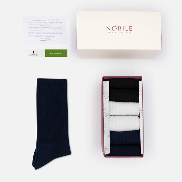 Essentiel - Boîte de 6 Chaussettes de Sport en Coton Biologique