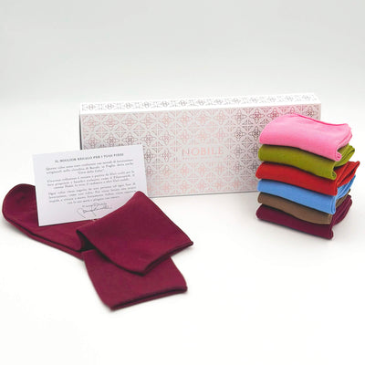 Pas de stress en couleurs - Boîte de 6 chaussettes mélangées