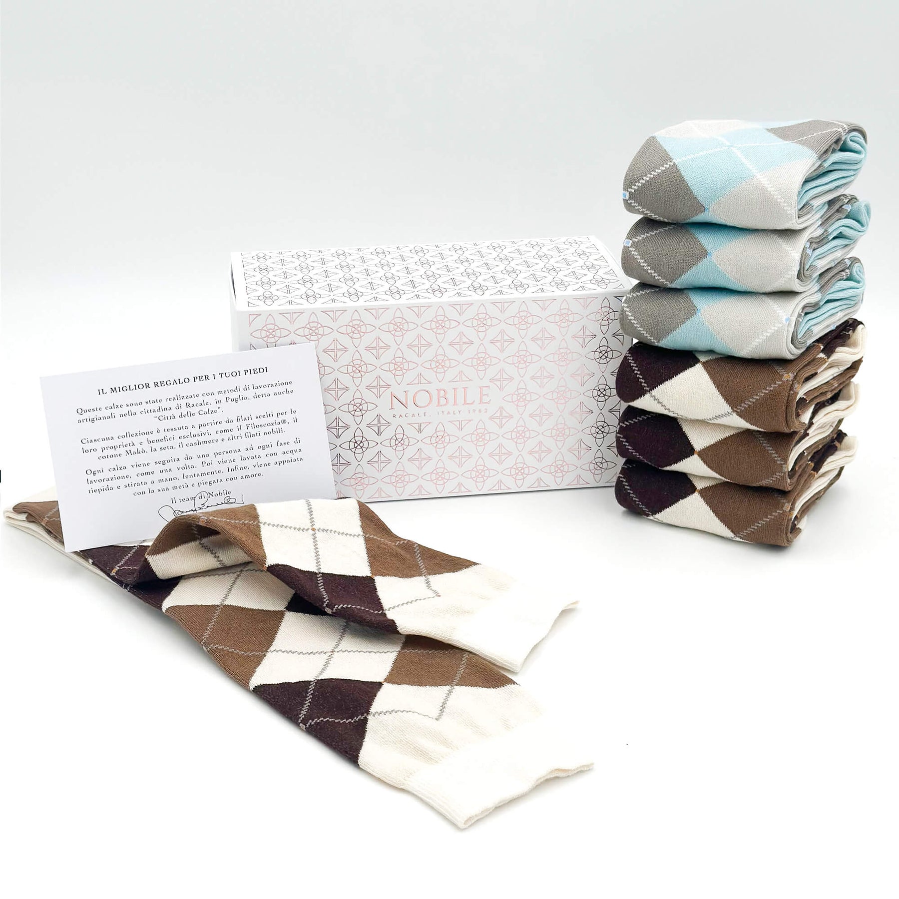 Passione Rombi - Box da 6 calze lunghe