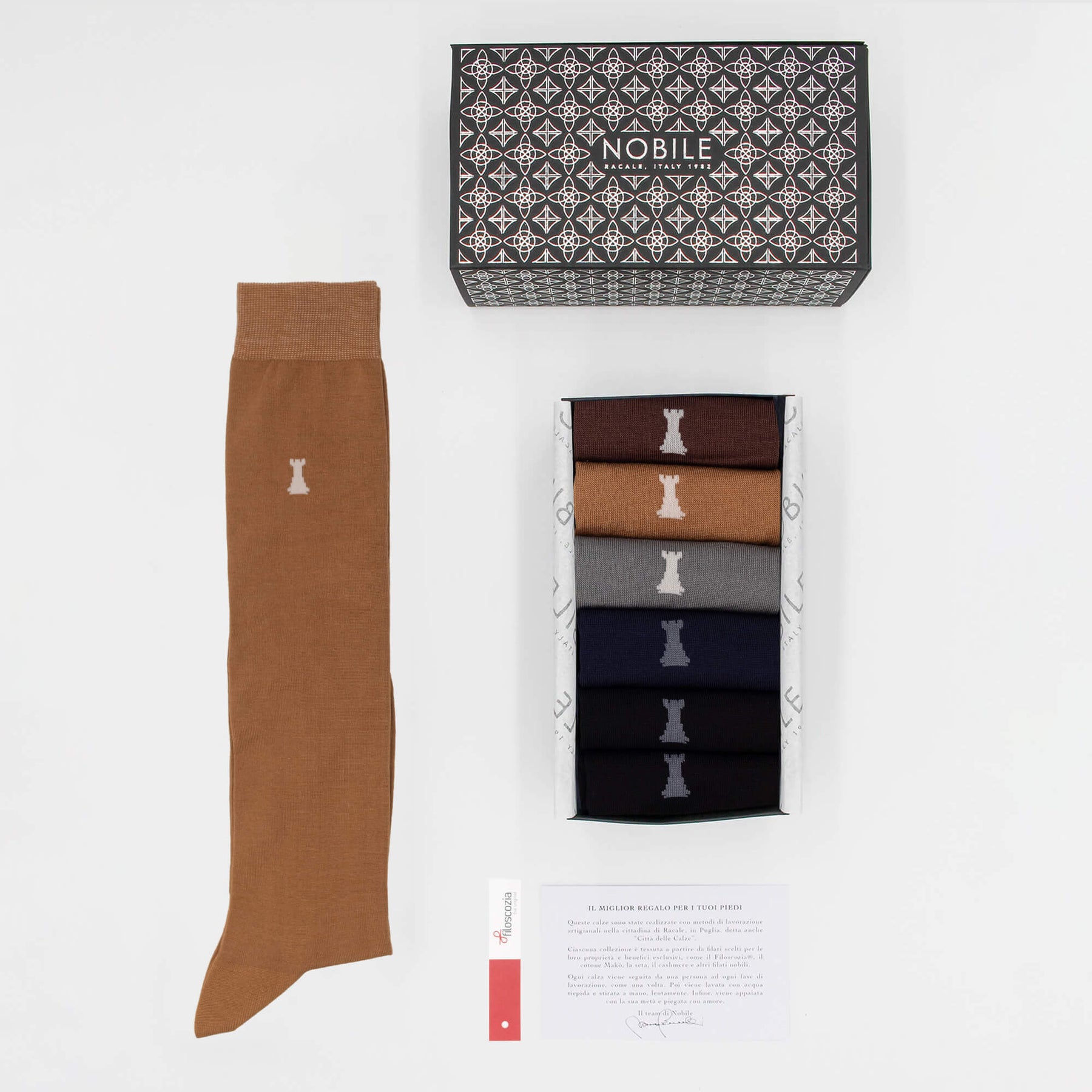 Boîte de 6 Chaussettes Longues - Couleur Unie Basique