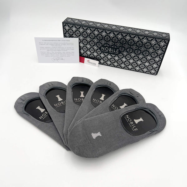 Invisible socks 6 pairs - Solid color Gray