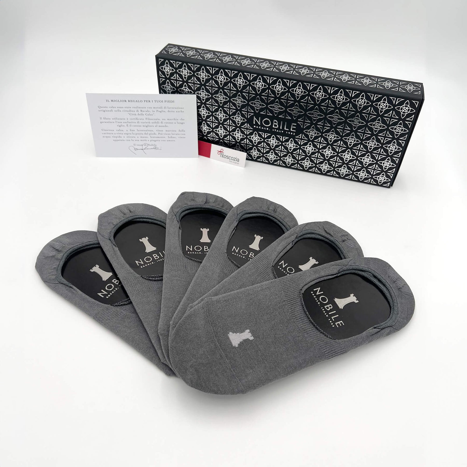 Invisible socks 6 pairs - Solid color Gray