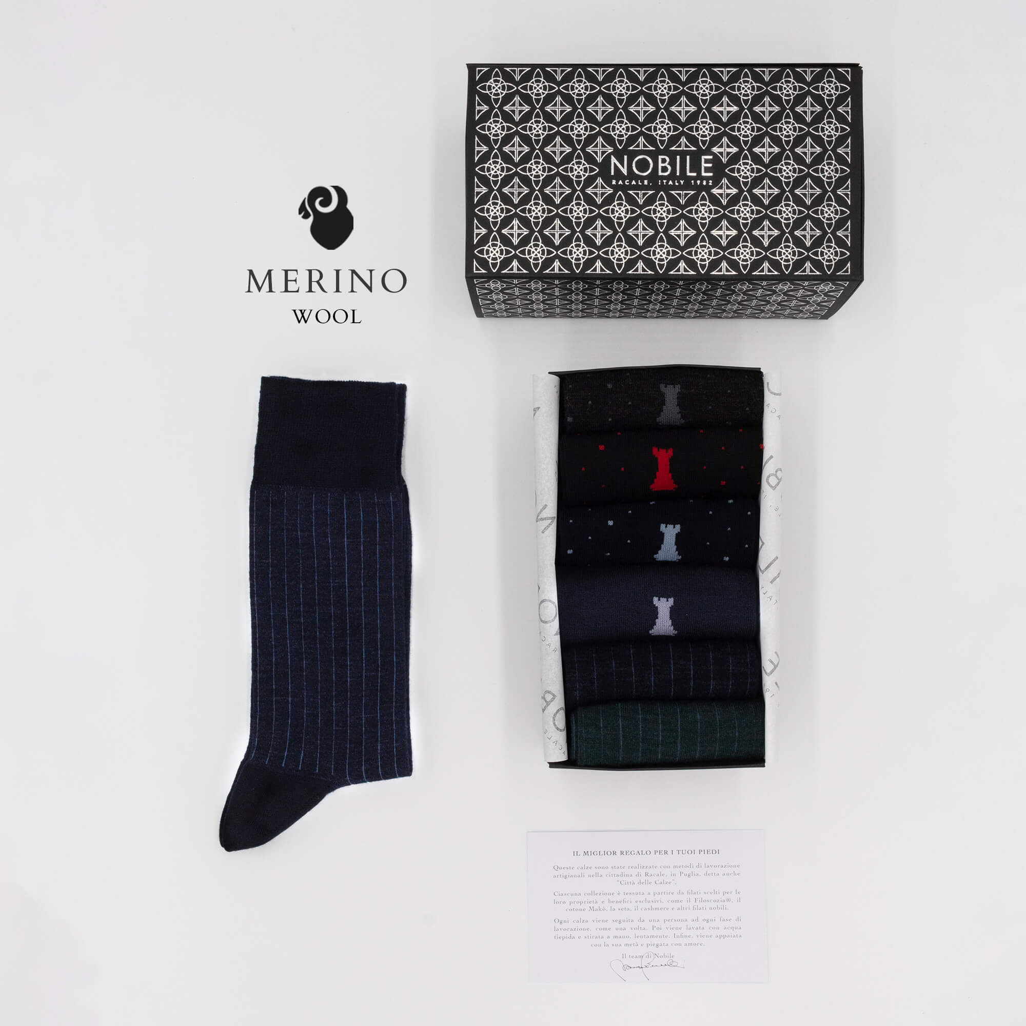 Casino Royale - Kutija od 6 kratkih čarapa od merino vune - Mješoviti uzorak