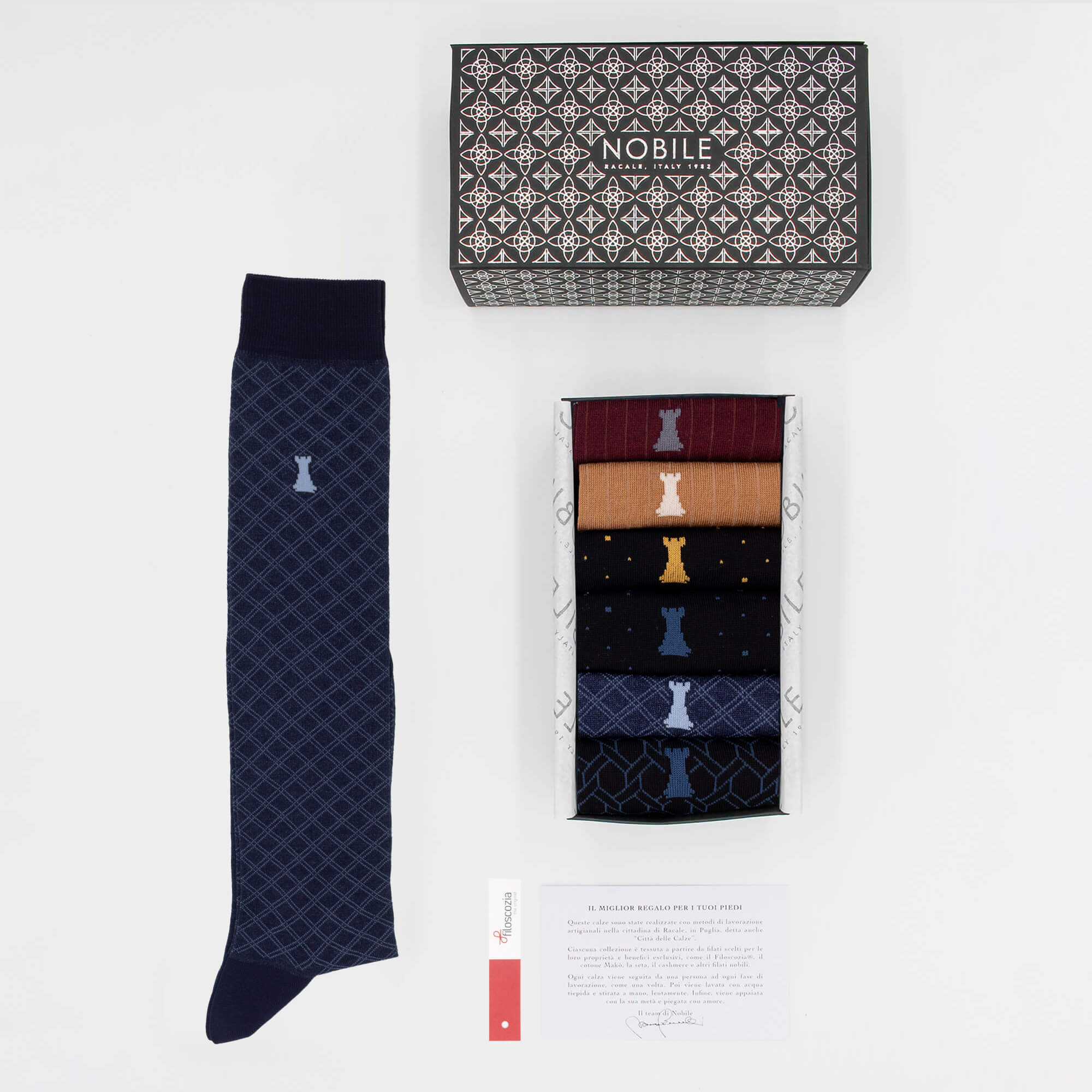 Scatola di 6 Calze Lunghe - Mix Casual