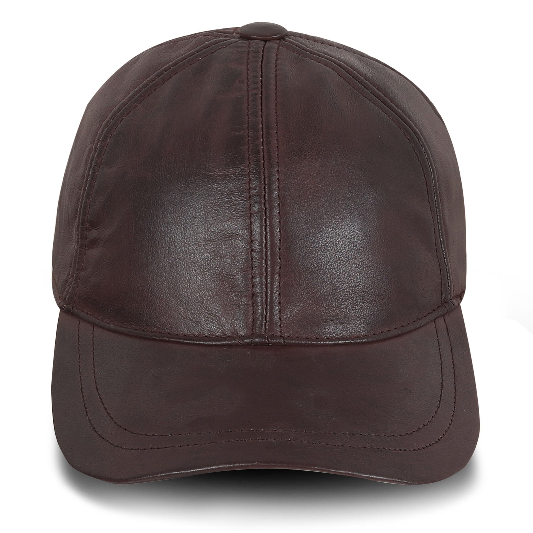 Leren pet bruin unisex