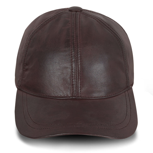 Leren pet bruin unisex