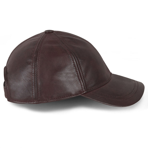 Leren pet bruin unisex