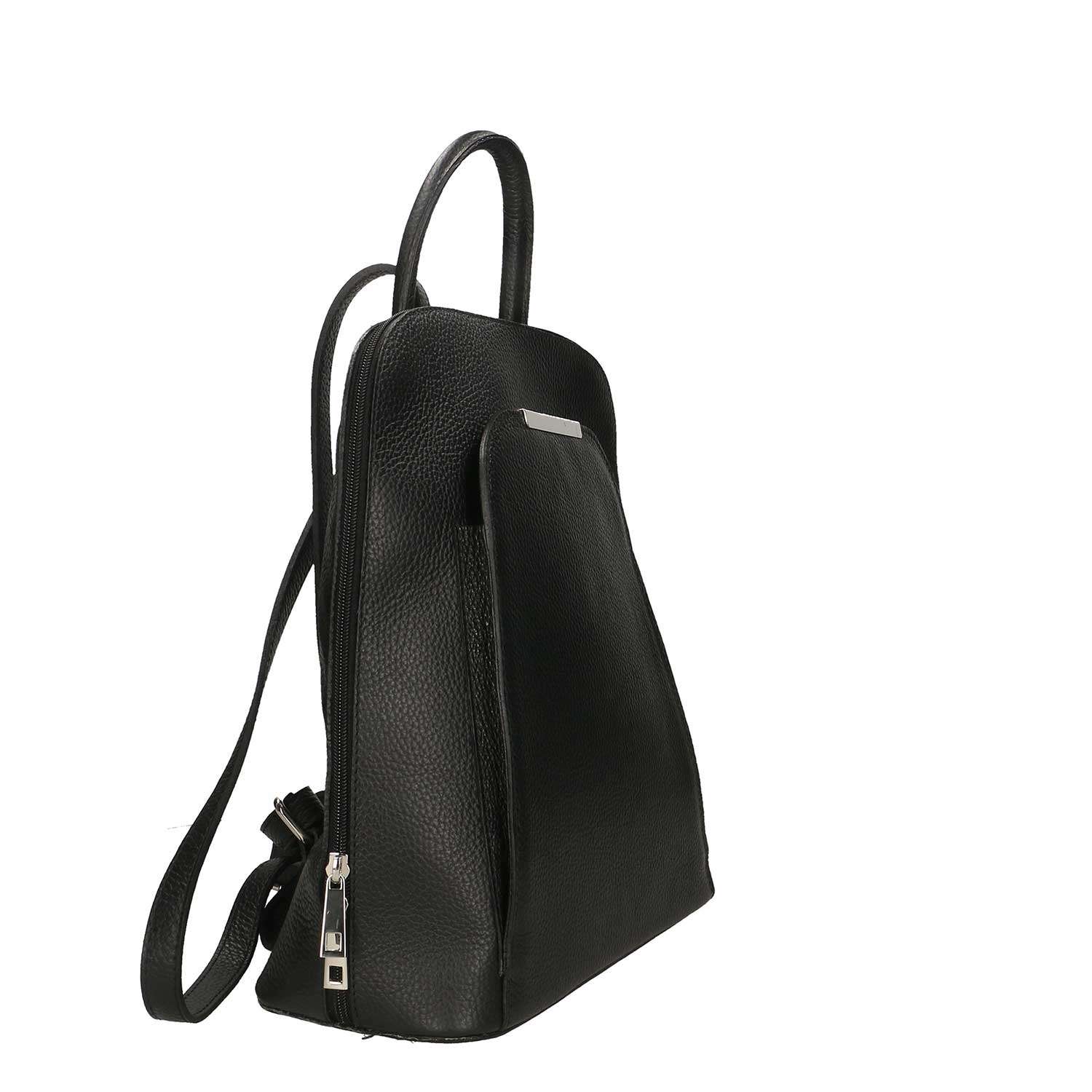Borsa zaino da donna in Vera Pelle artigianale - 29 x 32 x 13 Cm -  3347
