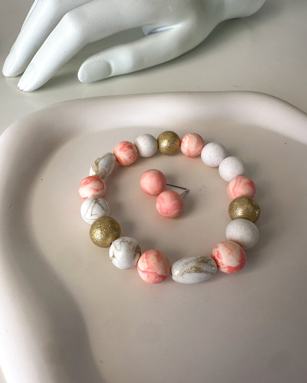 Bracelet, earrings | BULB LIMITED | orange, gold #2