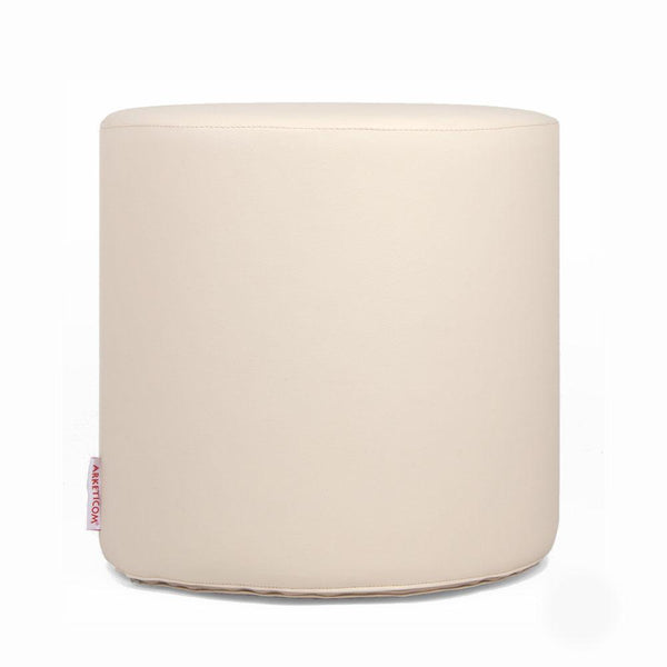 Pouf Poggiapiedi, Pouf in Ecopelle Rotondo, Pouf 35x35 cm, Chill (6076810657986)