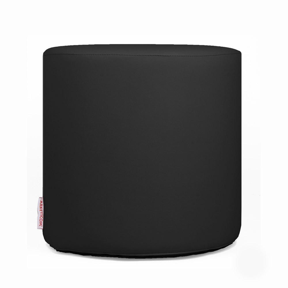 Pouf Poggiapiedi, Pouf in Ecopelle Rotondo, Pouf 35x35 cm, Chill (6076810657986)