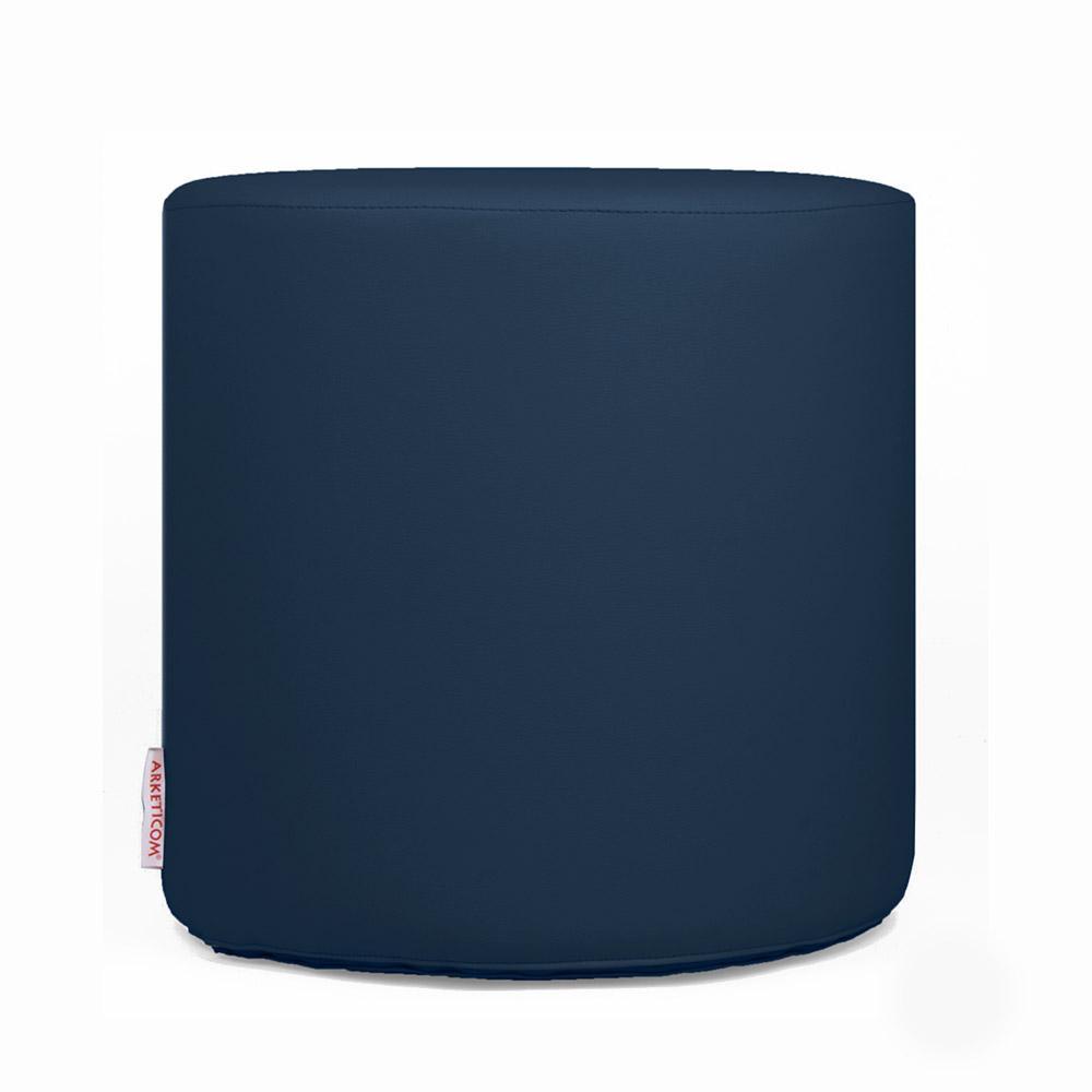 Pouf Poggiapiedi, Pouf in Ecopelle Rotondo, Pouf 35x35 cm, Chill (6076810657986)