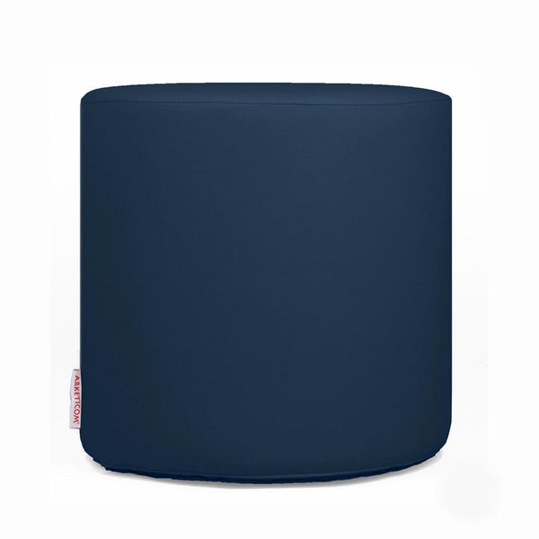 Pouf Poggiapiedi, Pouf in Ecopelle Rotondo, Pouf 35x35 cm, Chill (6076810657986)